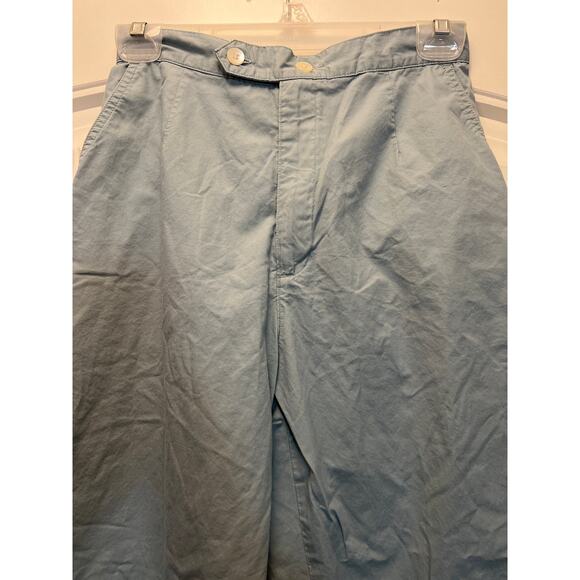 Gap Women’s Cotton High Waisted Twill Wide Leg Pants Size 6‎ Blue Work Office - Picture 2 of 4